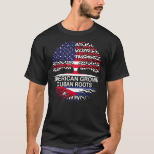 Camiseta EUA e Cuba sinalizam Raízes Cubanas Americanas