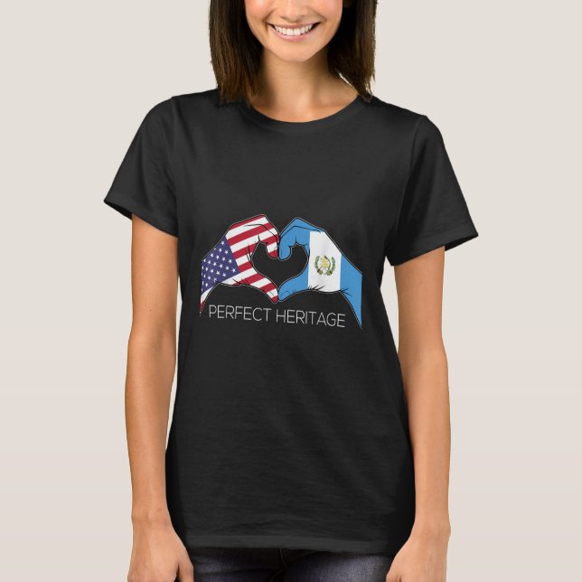 Camiseta Eua E Guatemala, Guatemala E Americano Perfeito He (Frente)