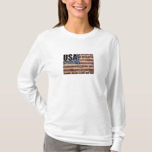 Camiseta EUA e seus estados federais em estrelas e listras