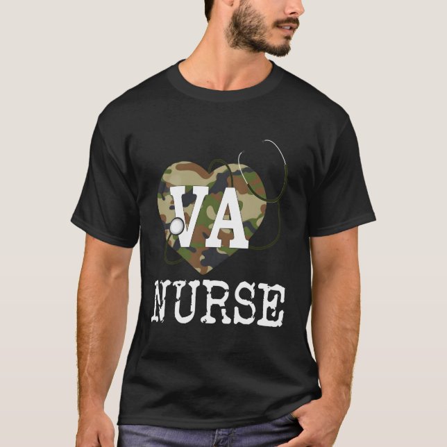 Camiseta Eua, Ele É O Americano Flag Va Nurse (Frente)