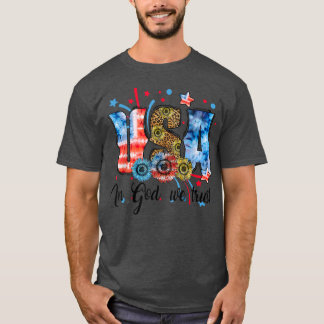 Camiseta EUA Em Deus Confiamos Em 4 De Julho, Leopardo De G