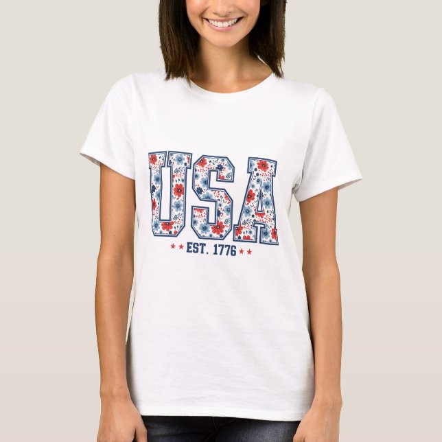 CAMISETA EUA EST 1776 (Frente)
