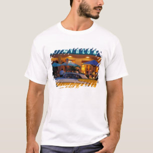 Camiseta EUA, FL, Miami, South Beach à noite.