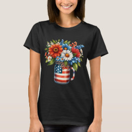 Camiseta EUA Flag Mason Jar Patriotic