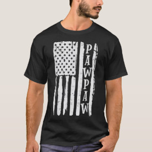 Camiseta EUA Flag Pawpaw Vintage Dia de os pais Patriot Gra