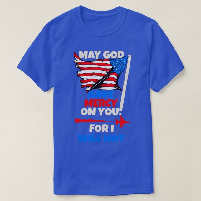 Camiseta EUA Flag Pride Deus Compaixão USAF Soldier Gift (Frente do Design)