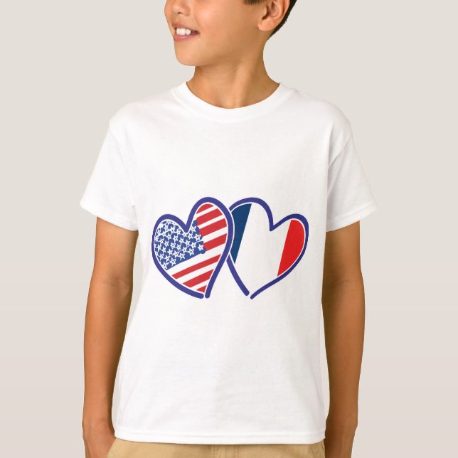 Camiseta EUA — França-Amor (Frente)