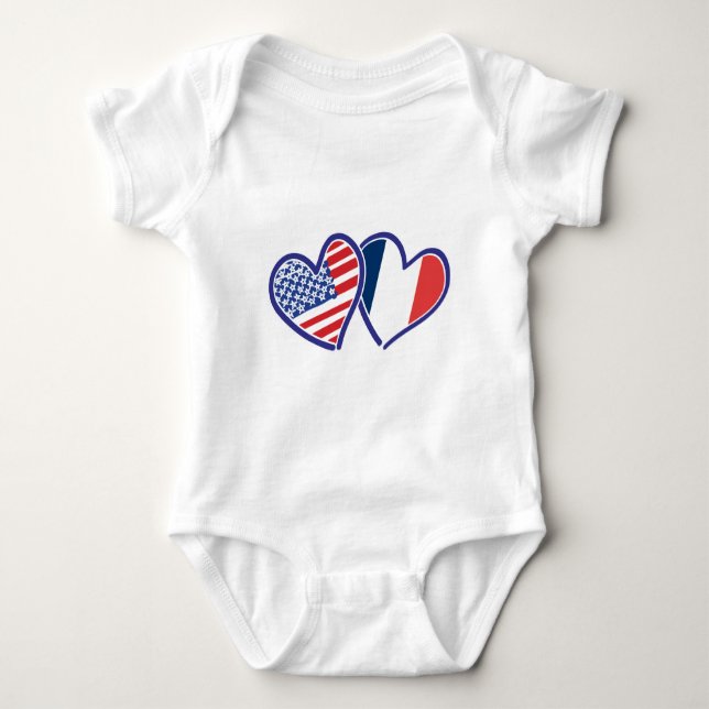 Camiseta EUA França Love Heats (Frente)