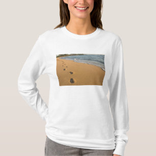 Camiseta EUA, Havaí, Kauai, Kapa'a, frente para a praia. RF