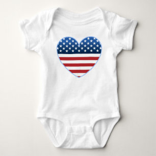 Camiseta EUA Heart Flag Criança & Toddler T shirts