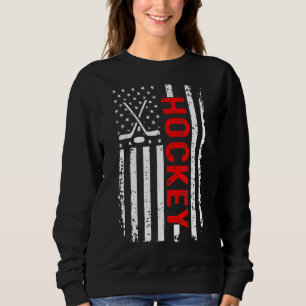 Camiseta EUA Hockey com gelo EUA Prática de Bandeira Mulher