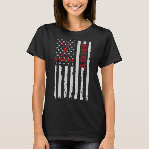 Camiseta EUA Hockey com gelo EUA Prática de Bandeira Mulher