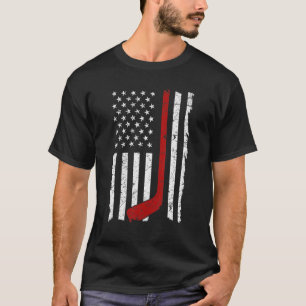 Camiseta EUA Hockey com gelo EUA Prática de Bandeira Mulher