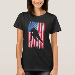 Camiseta EUA Hockey com gelo EUA Prática de Bandeira Mulher