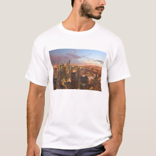 Camiseta EUA, Illinois, Chicago: Vista da Noite do Loop