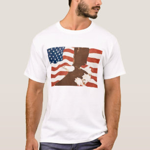 Camiseta EUA, Louisiana, Port Allen. Mural patriótico