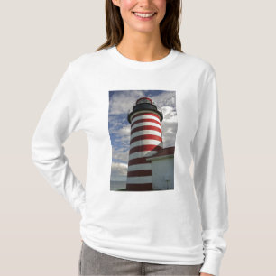 Camiseta EUA, Maine, Lubec. Farol West Quoddy Head