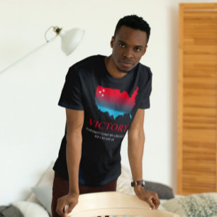 Camiseta EUA Mapear Cotação Inspiracional Patriótica