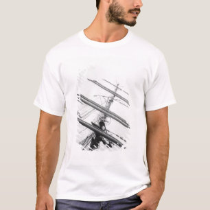 Camiseta EUA, Massachusetts, Boston. Mastros de navio alto.