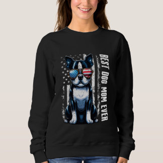 Camiseta EUA - melhor cão de bandeira dos EUA Mãe de Boston