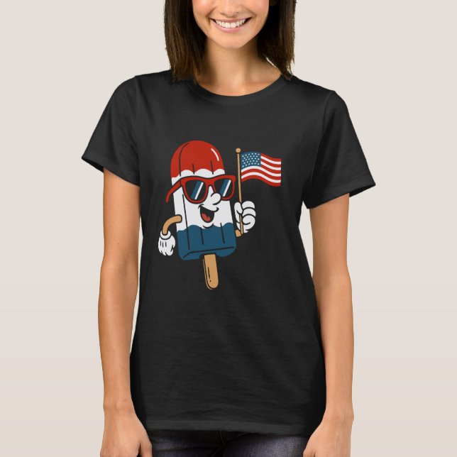 Camiseta EUA 'Merica 4 de julho Men Kids Funny Patri (Frente)