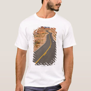 Camiseta EUA, Nevada, vale do fogo, estrada do deserto