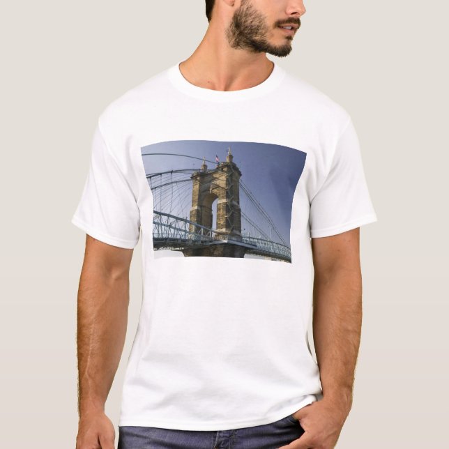 Camiseta EUA, Ohio, Cincinnati: Roebling Suspensão 3 (Frente)