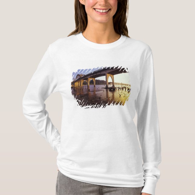 Camiseta EUA, Oregon, Florence. Ponte Siuslaw e (Frente)
