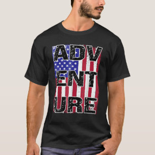 Camiseta EUA Patriotic Flag Viagem Adventure Nature Wild Ou