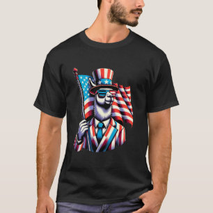 Camiseta EUA Patriotic Llama 4 de julho Amantes de os anima