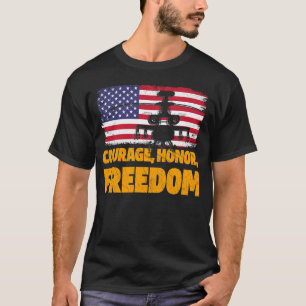 Camiseta EUA Patriótico - Bandeira Americana Liberdade - Or