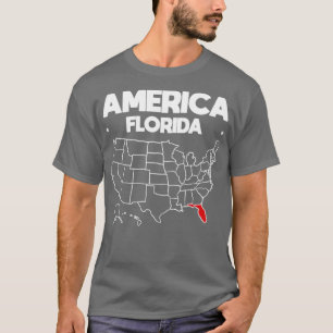Camiseta EUA presente Estado da Flórida