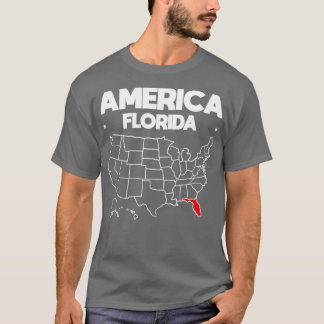 Camiseta EUA presente Estado da Flórida