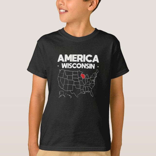 Camiseta EUA presente Wisconsin (Frente)