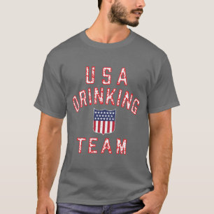 Camiseta EUA que bebem a equipe