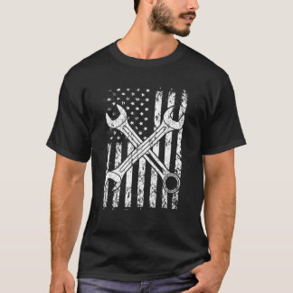Camiseta EUA Sinalizador Automático Ferramentas Mecânicas P