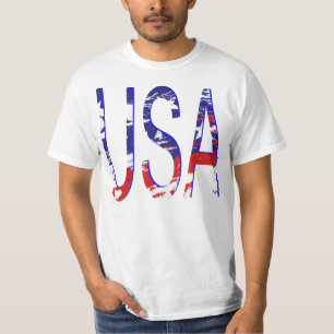 Camiseta EUA Sinalizador Incrível Fab Dois Tons