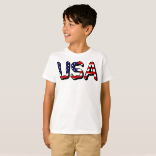 Camiseta EUA sobrepostos em American Flag Boys