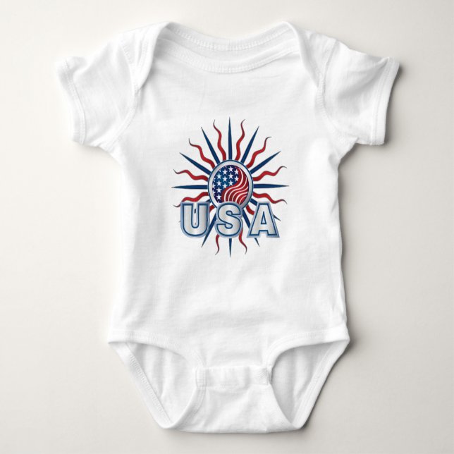 Camiseta EUA Starburst Yin Yang (Frente)