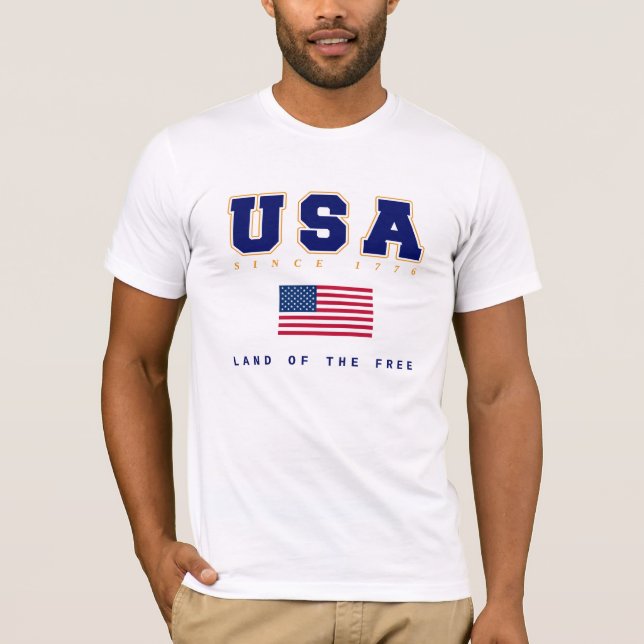 Camiseta EUA - Terra do livre (Frente)