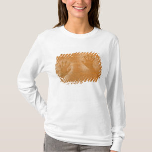 Camiseta EUA, Utah, Impressões de mãos pictográficas em are