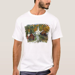 Camiseta EUA, Vermont, Rio Waits. Folhagem de outono adicio
