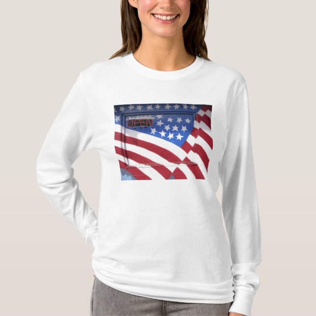 Camiseta EUA, Washington, Moses Lake. Mural da parede da ba (Frente)