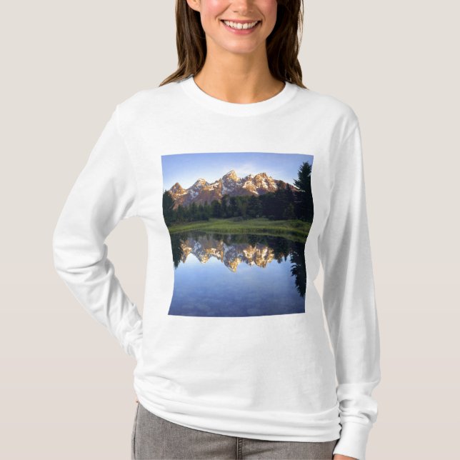 Camiseta EUA, Wyoming, Grand Teton National Park. Grande (Frente)