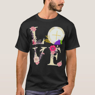 Camiseta Eucarista Hospedeiro Católico 1rua Sagrada Present