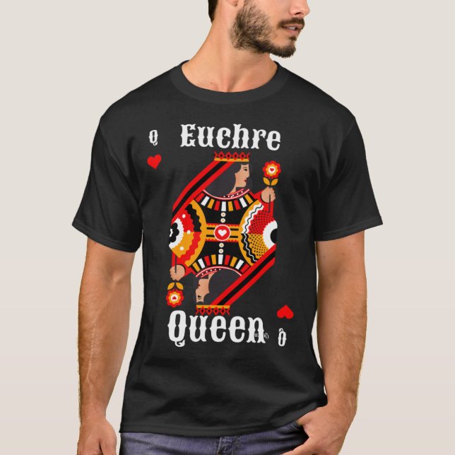 Camiseta Euchre Queen Euchre Card Game (Frente)