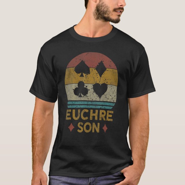 Camiseta Euchre Son Vintage Euchere Card Game (Frente)