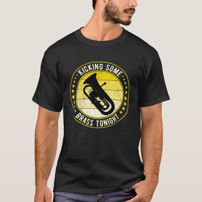 Camiseta Eufonio Eufoniumista Bicando Algumas Latas Hoje À  (Frente)