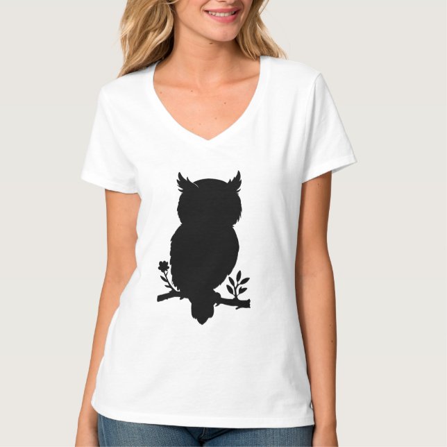 Camiseta Eule - Scherenschnitt (Frente)