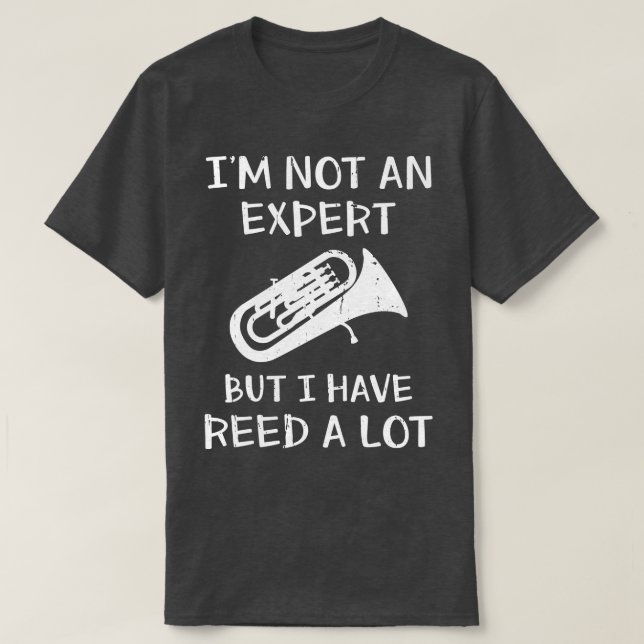 Camiseta Euphonium Baritone Marching Tuba Brass Instrumento (Frente do Design)